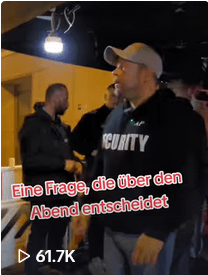 Eine Frage, die über den Abend entscheidet