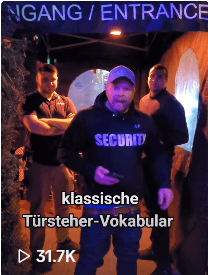 Klassisches Türsteher-Vokabular