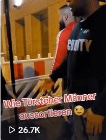 Wie Türsteher Männer aussortieren